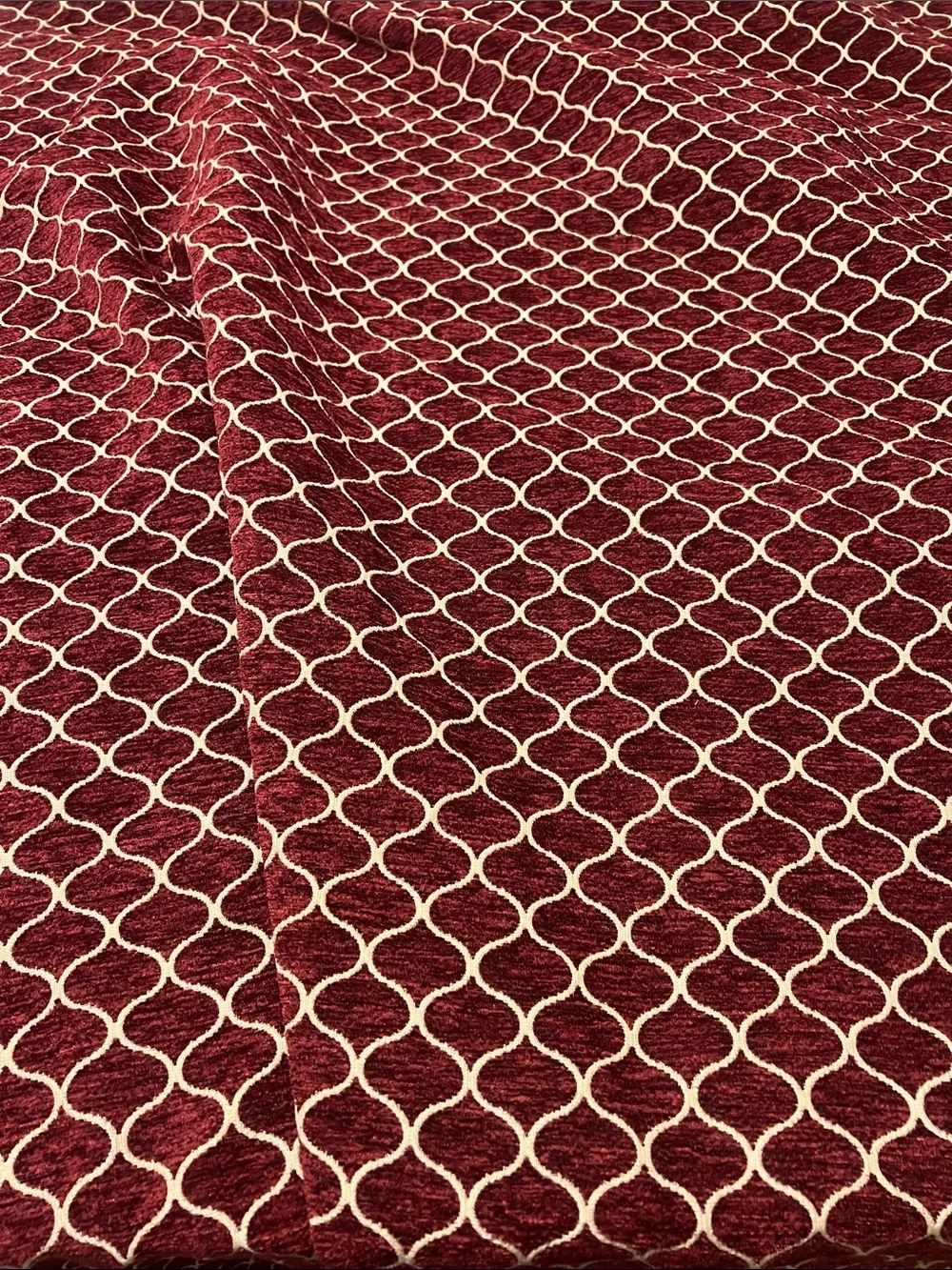 3 Continuous Yds Crimson / Brick / Upholstery Fabric, 57” Wide Home Dec Fabric